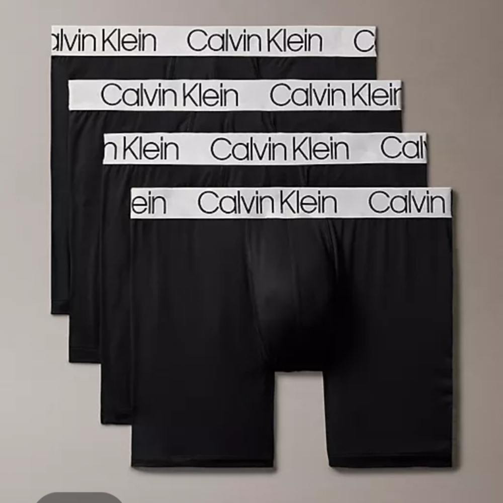 Calvin Klein Black Boxer Briefs Stretch Cotton 4-Pack